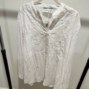 Pure Detail Beaded Elegance Button-Up